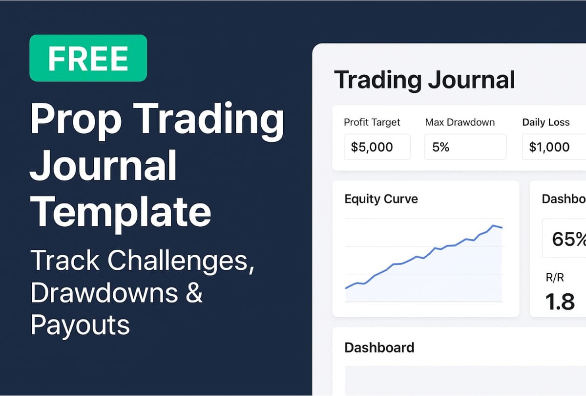 Free Prop Trading Journal Template — Track Challenges, Drawdowns & Payouts
