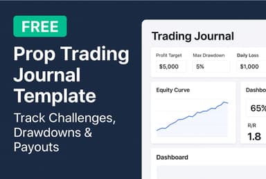 Free Prop Trading Journal Template — Track Challenges, Drawdowns & Payouts